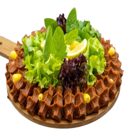 Mevzubahis Çiğköfte cevizli özel sunum tabağı