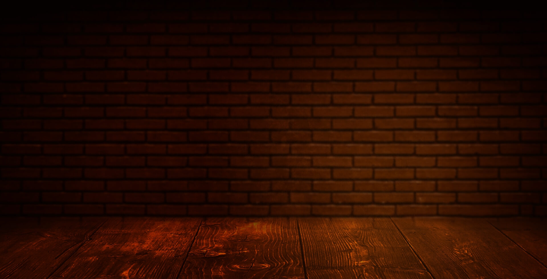 Mevzubahis Çiğköfte slider arka planı, koyu tuğla duvar ve ahşap zemin görseli